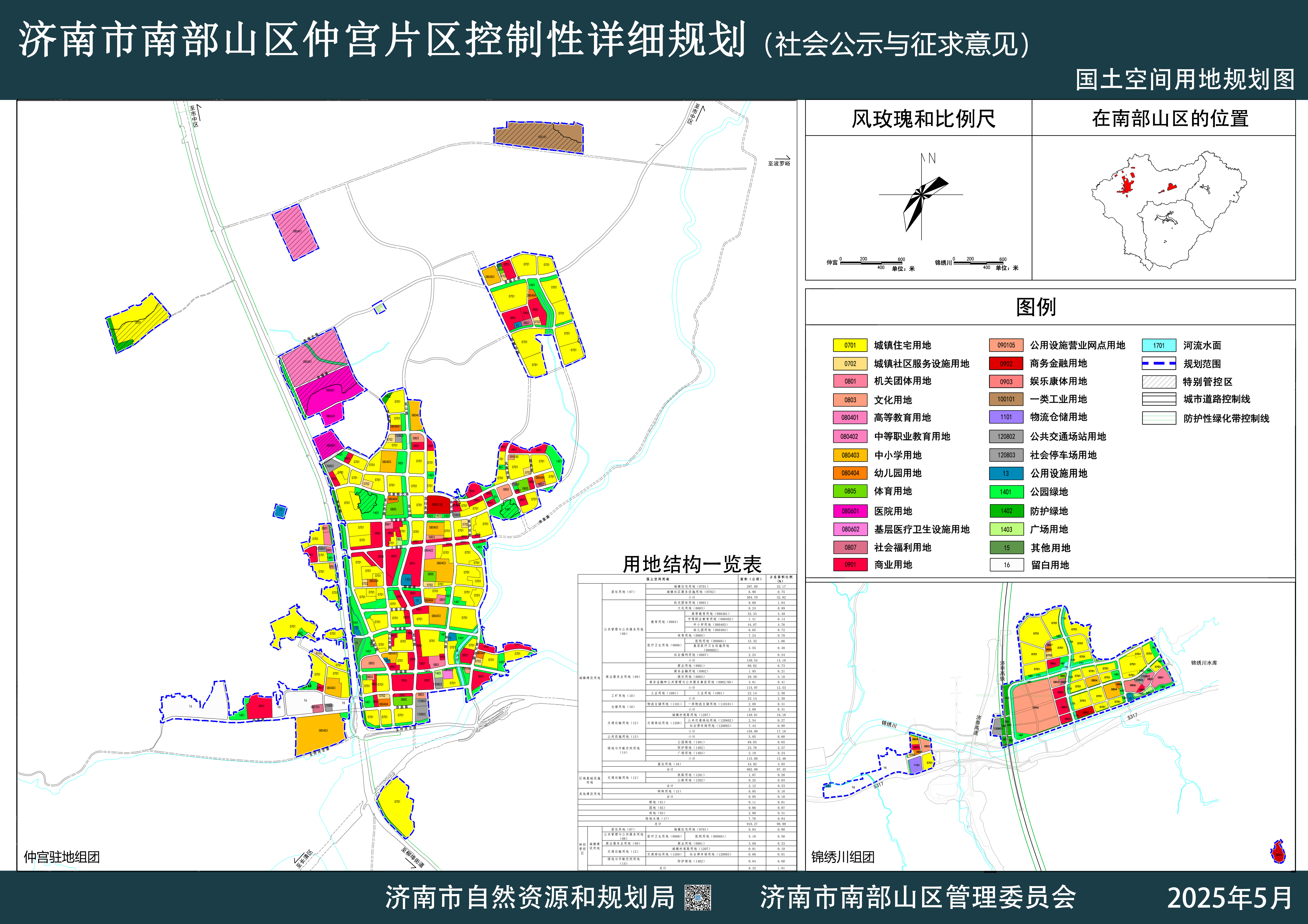 济南市南部山区仲宫片区控制性详细规划